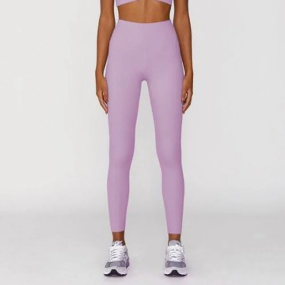 SET ACTIVE Legging and One-Shoulder Sports Bra -two piece matching set in lilac